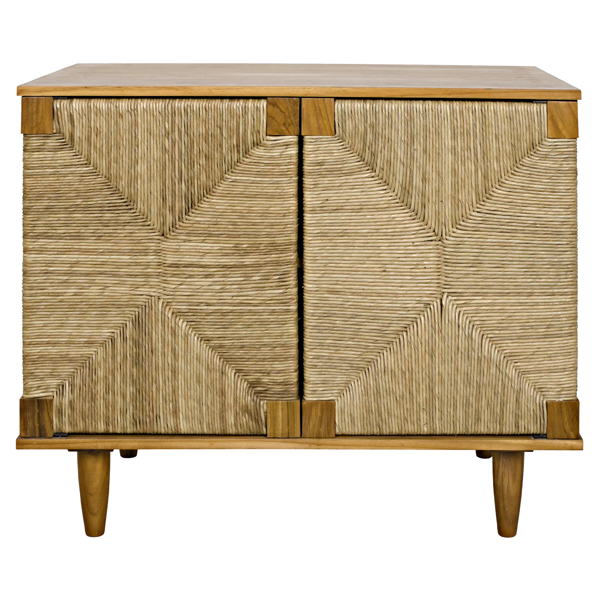 Brook 4 Door Sideboard, Teak in Clear Coat Semi-Gloss — Noir Furniture