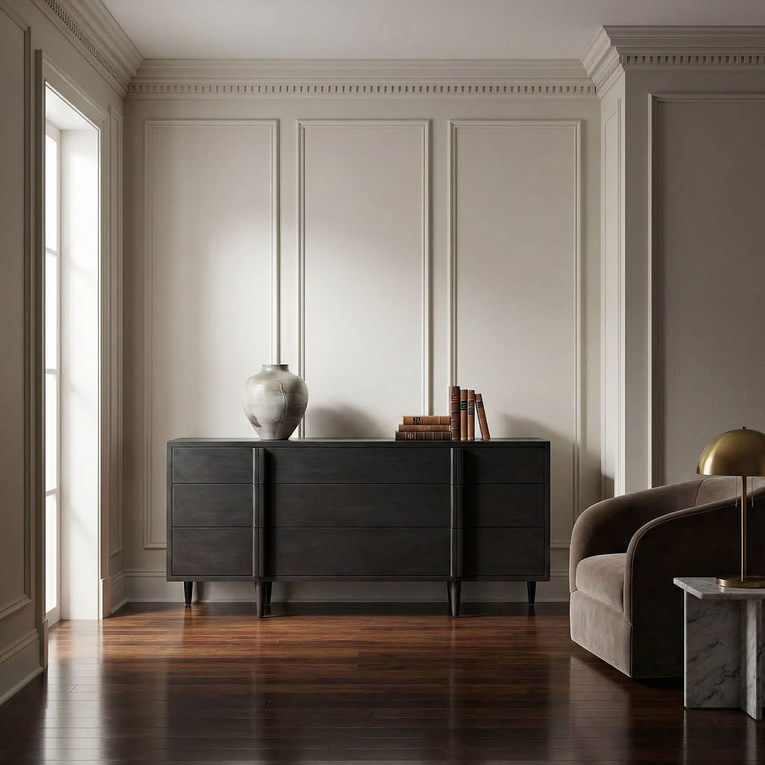 Morten 9 Drawer Dresser, Pale