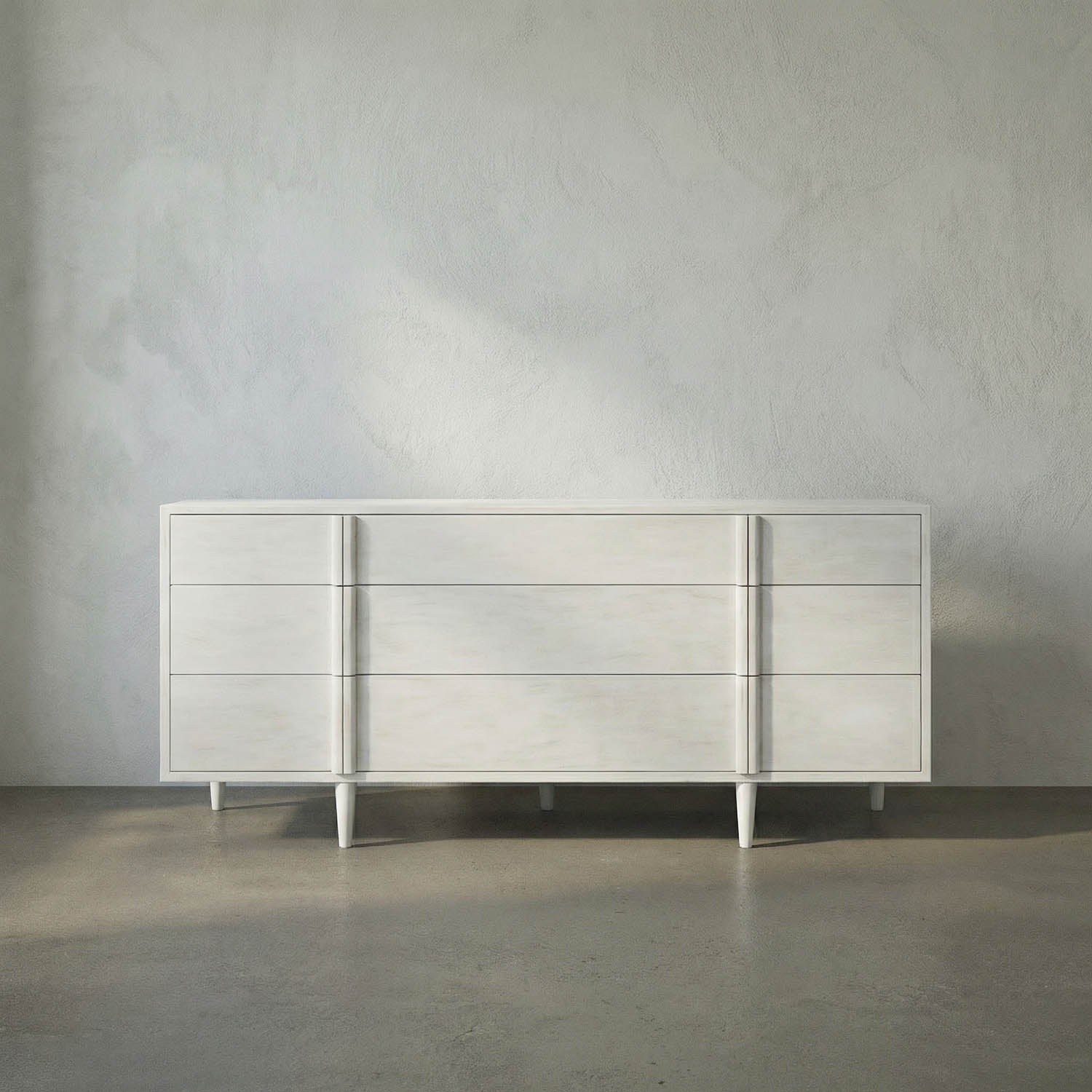 Morten 9 Drawer Dresser, White Wash by Noir