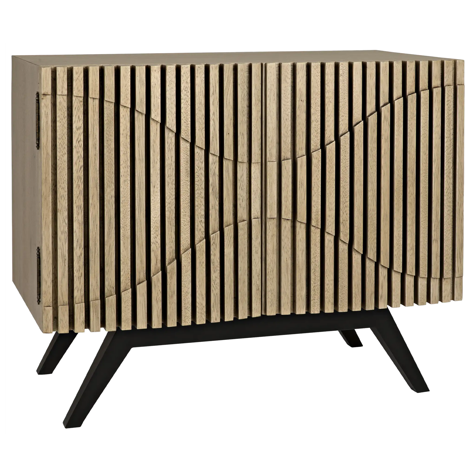 Illusion Sideboard with Iron Base, Bleached Walnut – Sideboards by Noir Furniture | Sutter & Vale