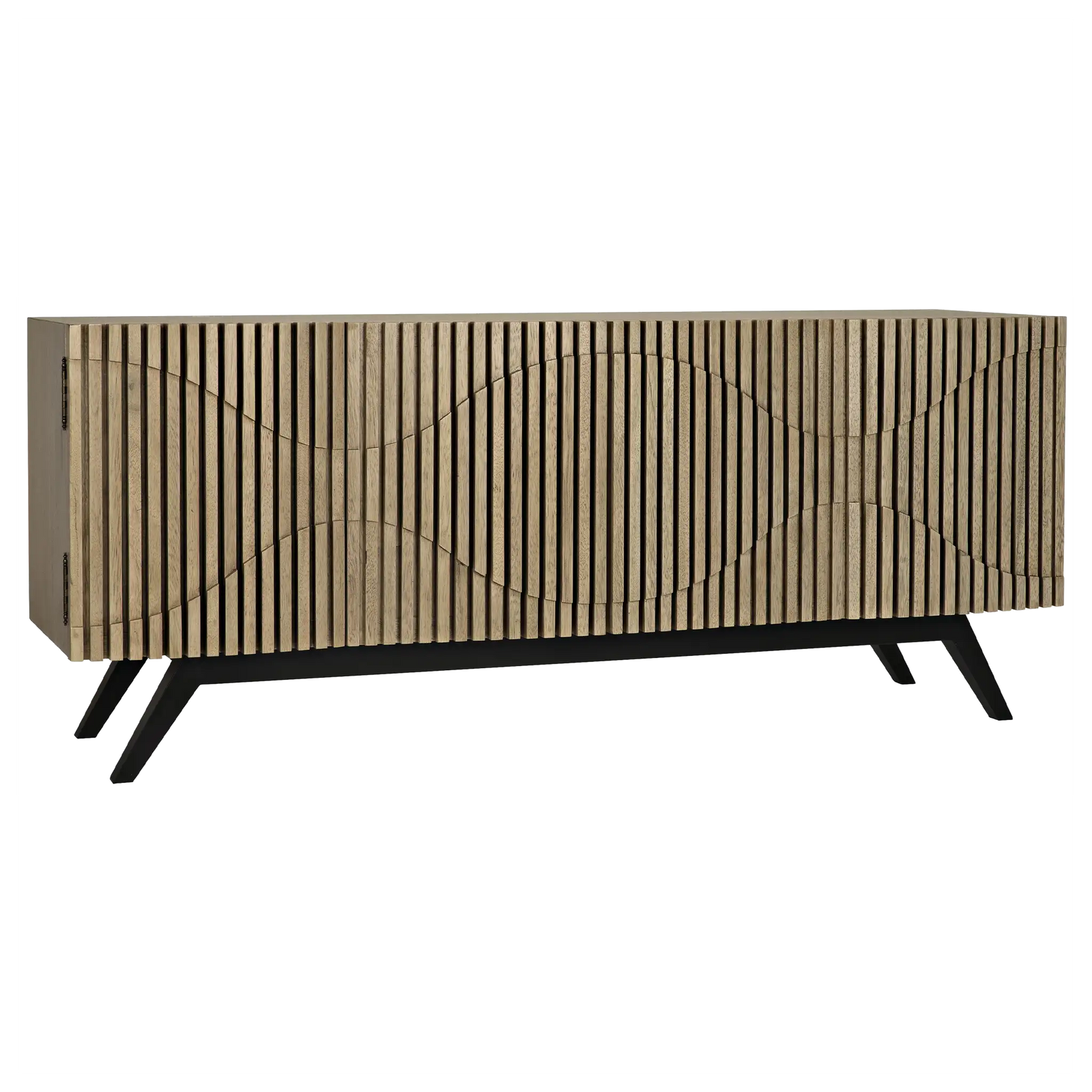 Illusion Sideboard with Iron Base, Bleached Walnut – Sideboards by Noir Furniture | Sutter & Vale