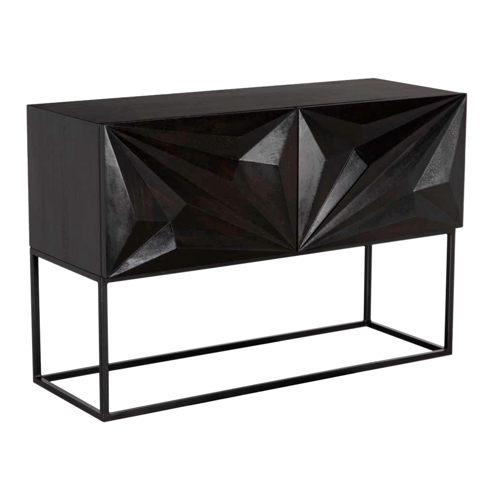 Zurich Console, Ebony in Ebony Walnut — Noir Furniture