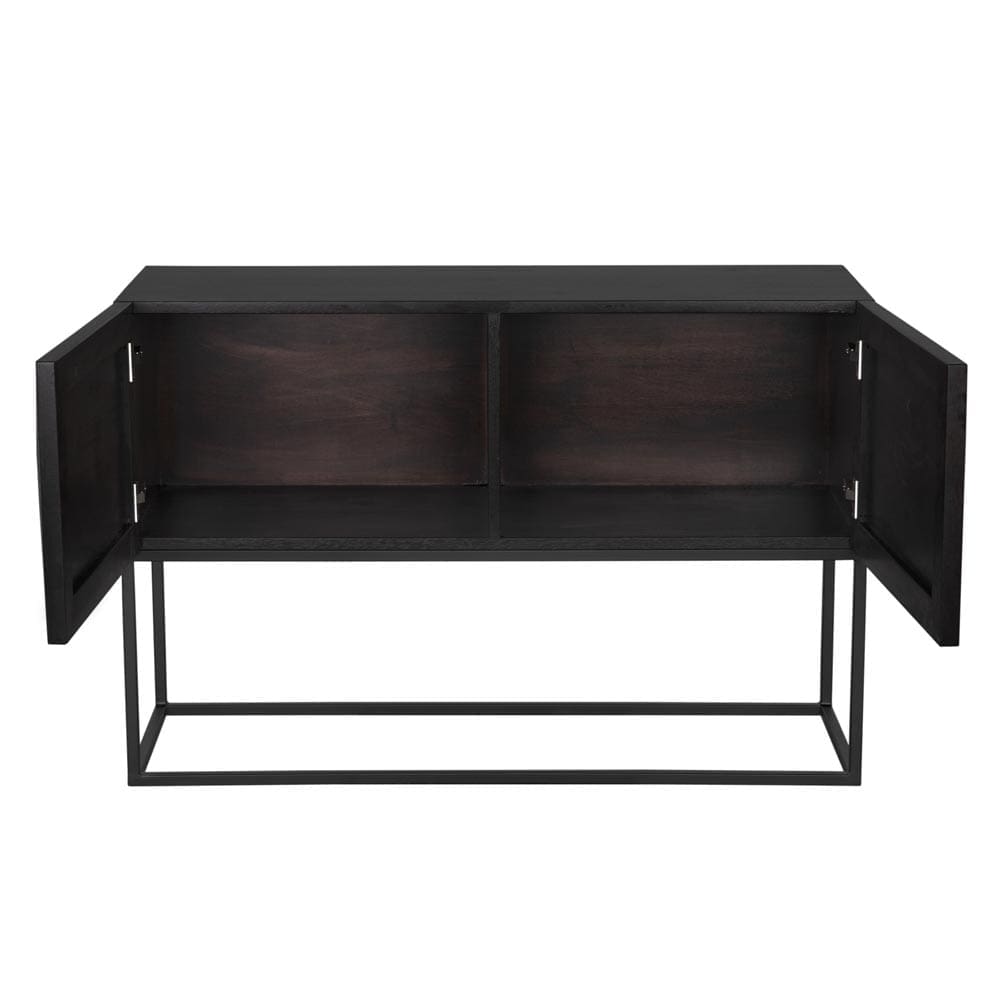 Zurich Console, Ebony, Small in Ebony Walnut — Noir Furniture