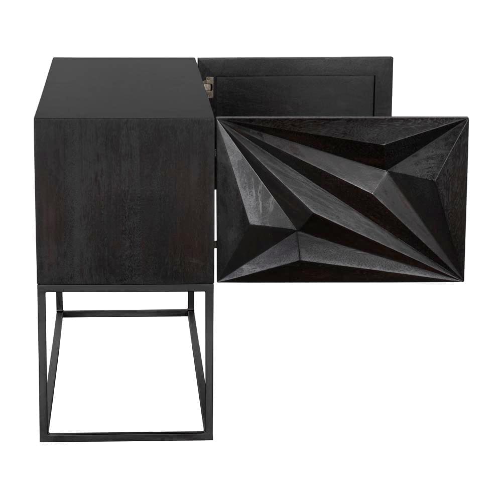 Zurich Console, Ebony, Small in Ebony Walnut — Noir Furniture