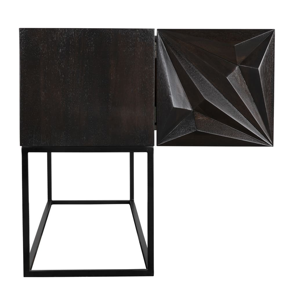 Zurich Console, Ebony in Ebony Walnut — Noir Furniture