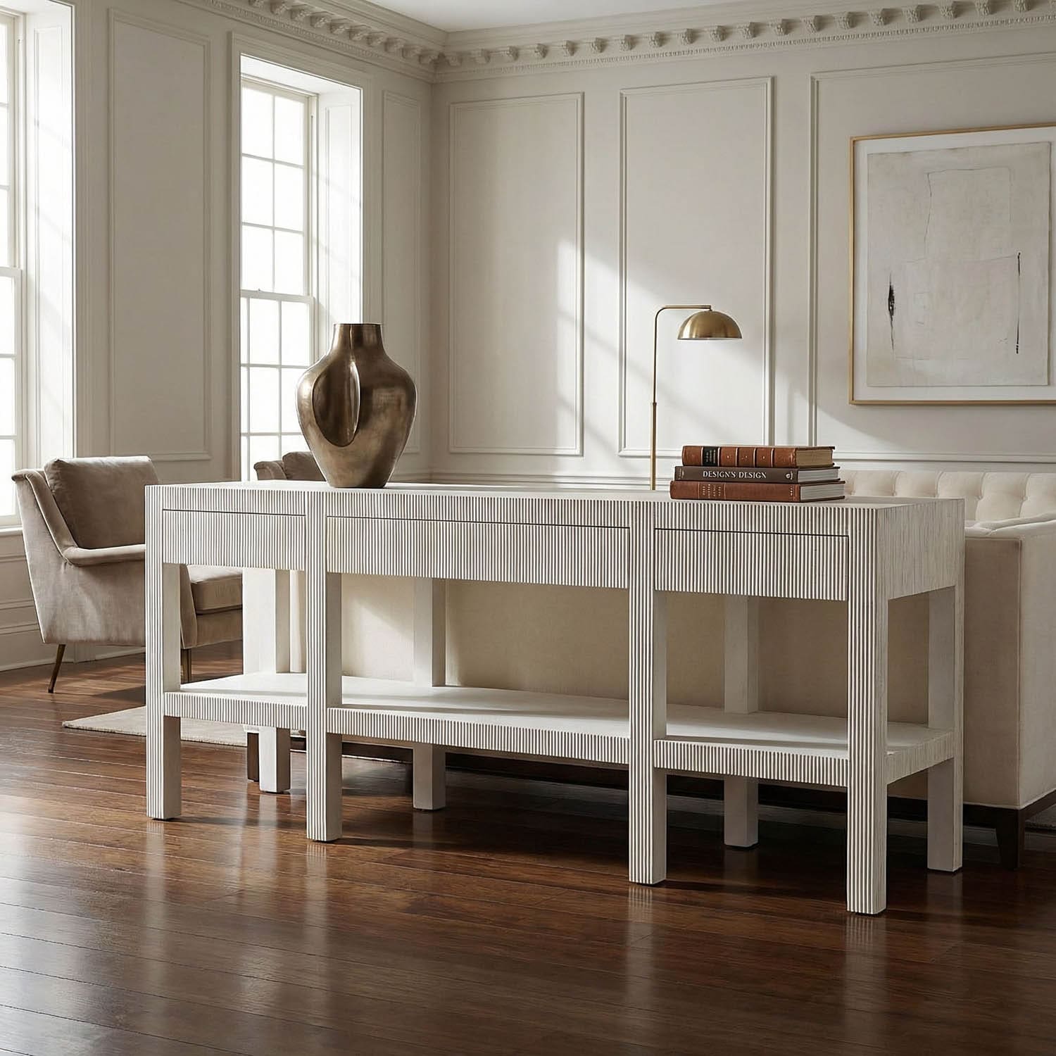 Conrad Console, White Wash
