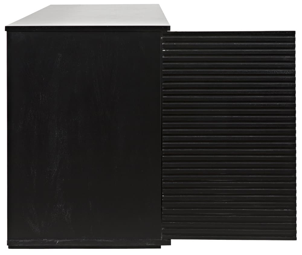 Smith 4 Door Sideboard, Hand Rubbed Black in Hand Rubbed Black — Noir Furniture