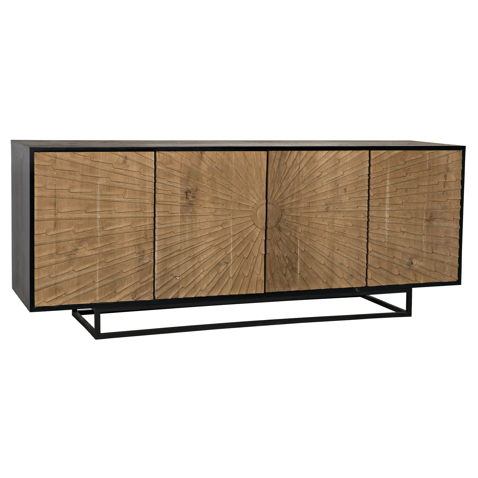Ra Sideboard, Hand Rubbed Black with Teak – Sideboards by Noir Furniture | Sutter & Vale
