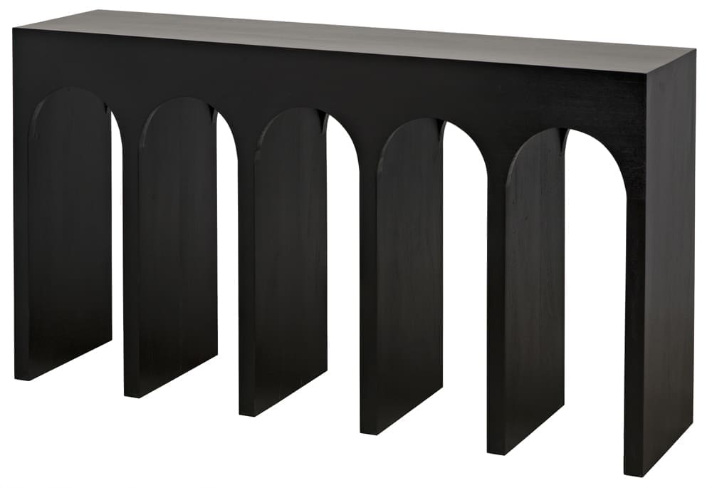 Bridge Console, Hand Rubbed Black by Noir Furniture | Sutter & Vale