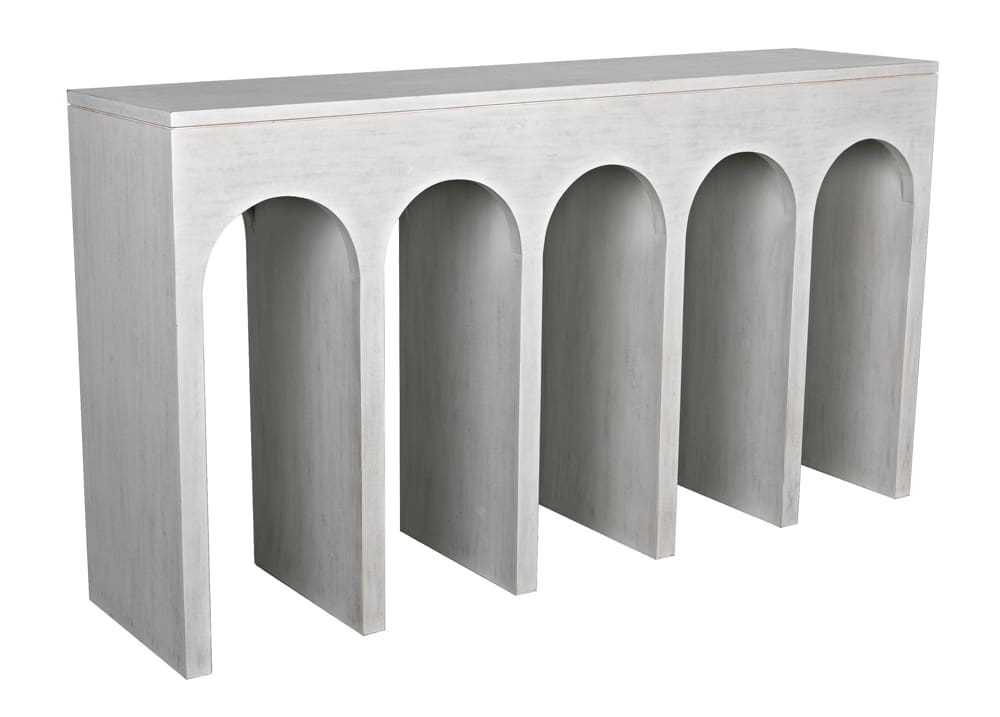 Bridge Console, White Wash in White Wash — Noir Furniture