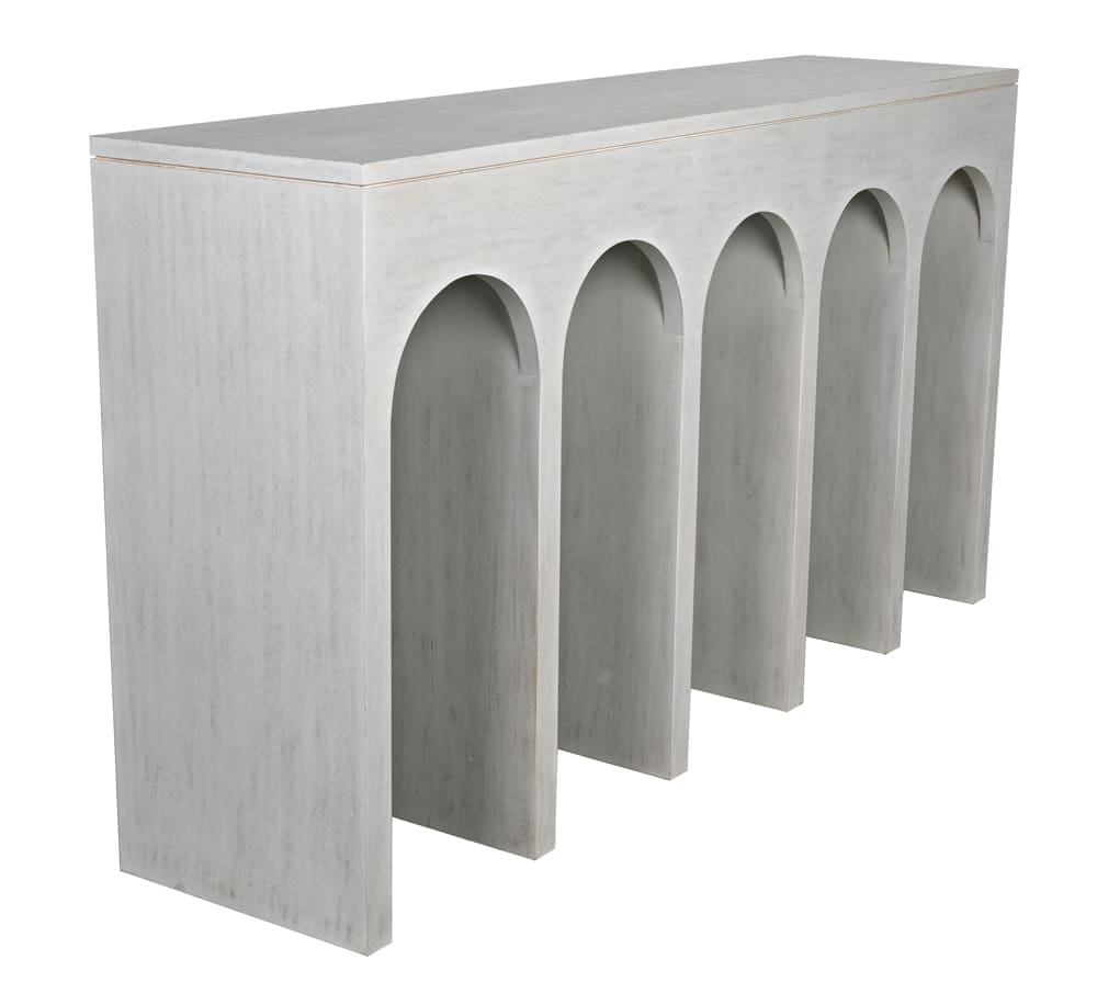 Bridge Console, White Wash by Noir Furniture | Sutter & Vale