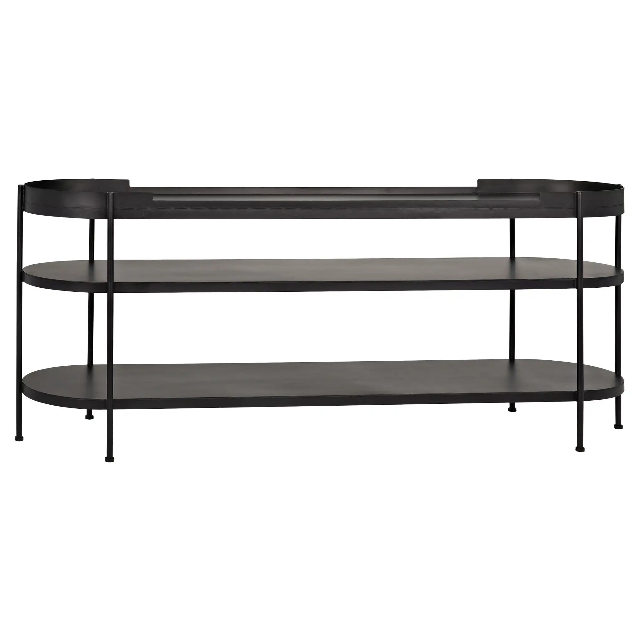 Cassio Console, Black Iron in Matte Black — Noir Furniture