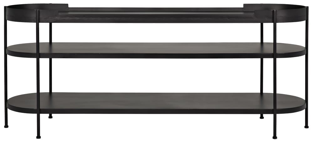 Cassio Console, Black Iron in Matte Black — Noir Furniture