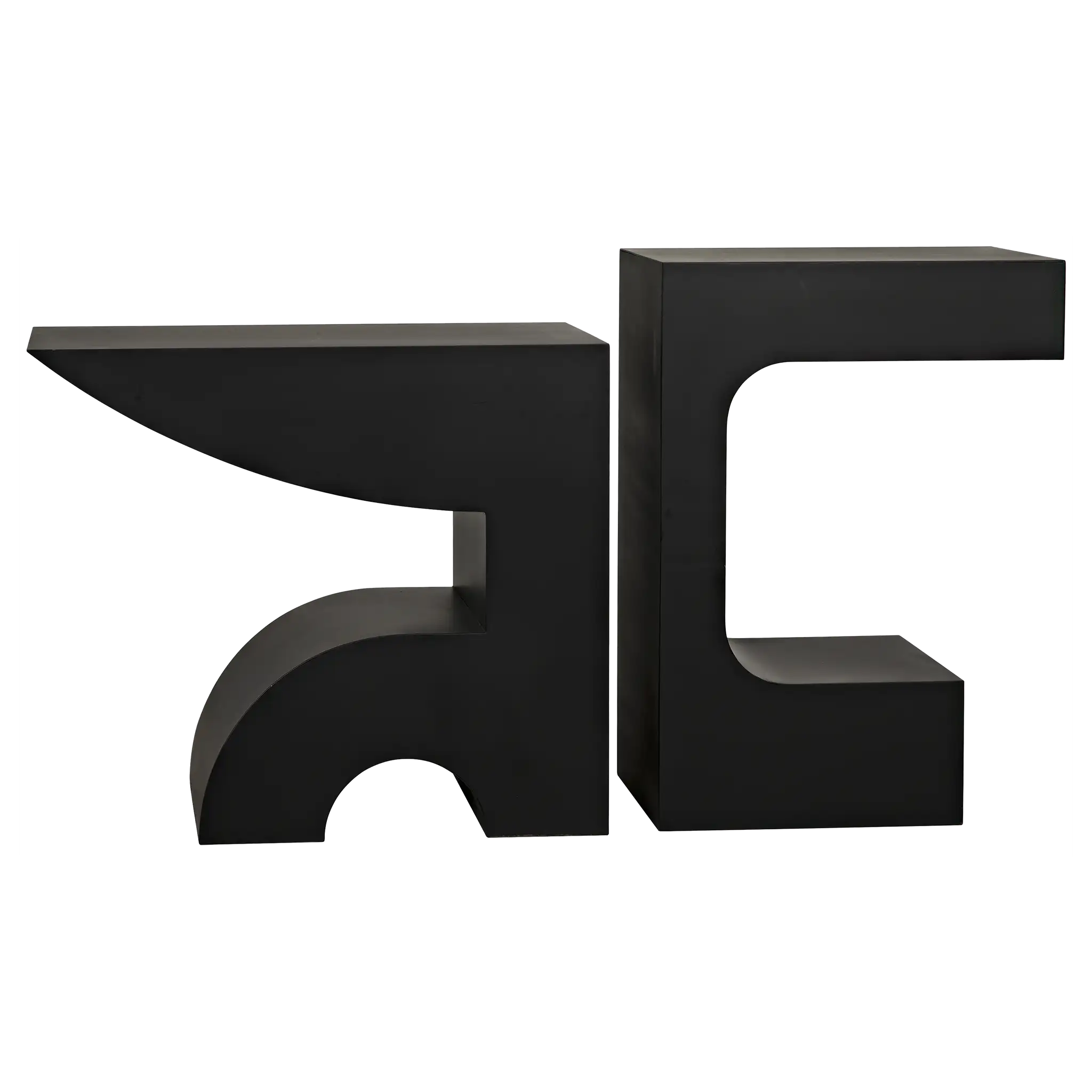 Shiba Console, Black Iron in Matte Black — Noir Furniture