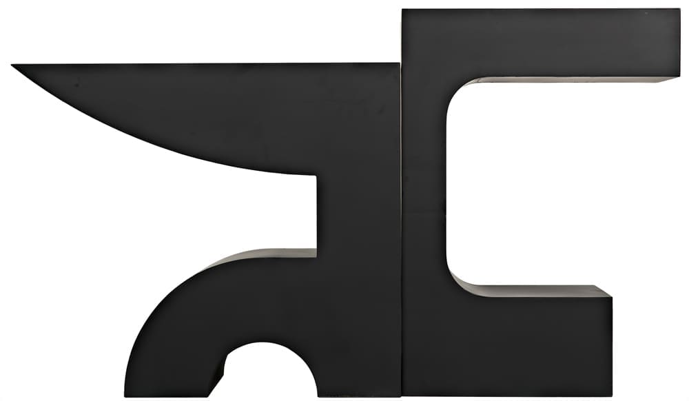 Shiba Console, Black Iron in Matte Black — Noir Furniture