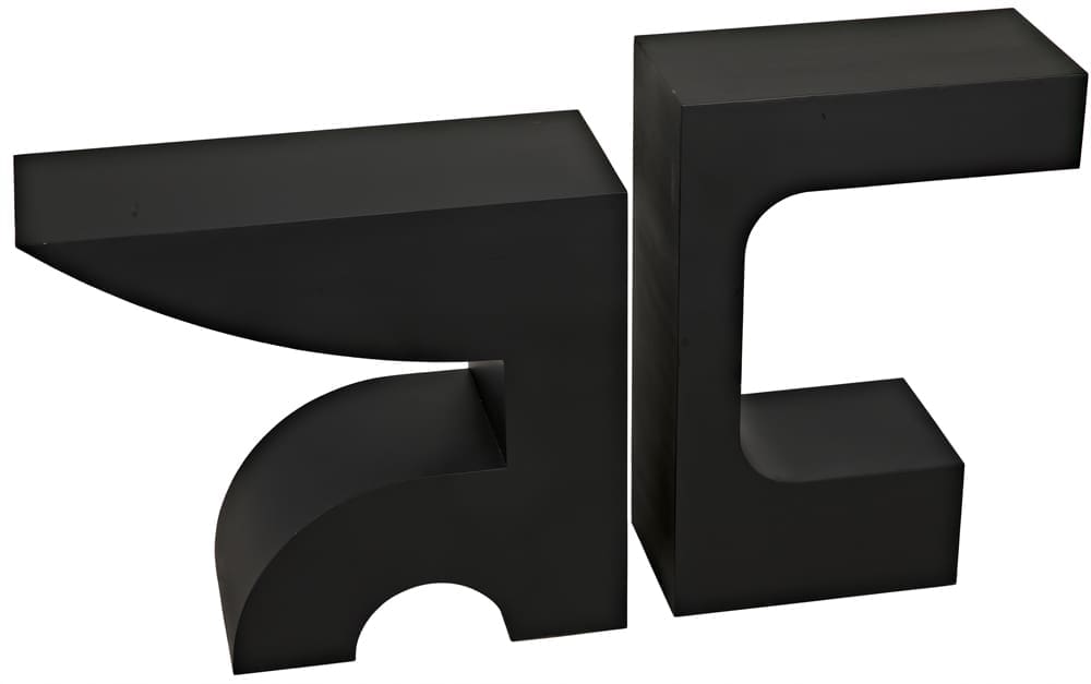 Shiba Console, Black Iron in Matte Black — Noir Furniture