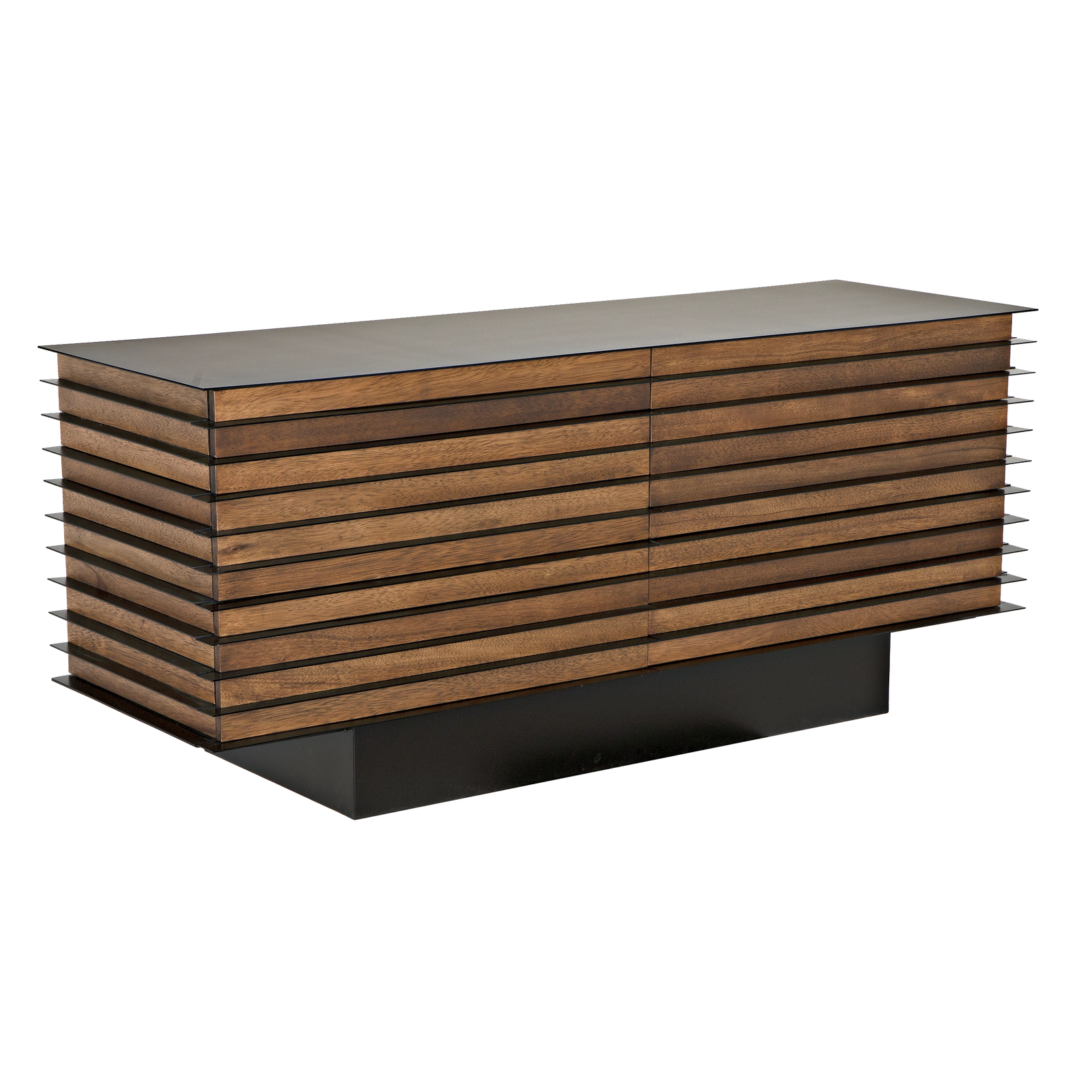 Elevation Sideboard, Dark Walnut and Iron