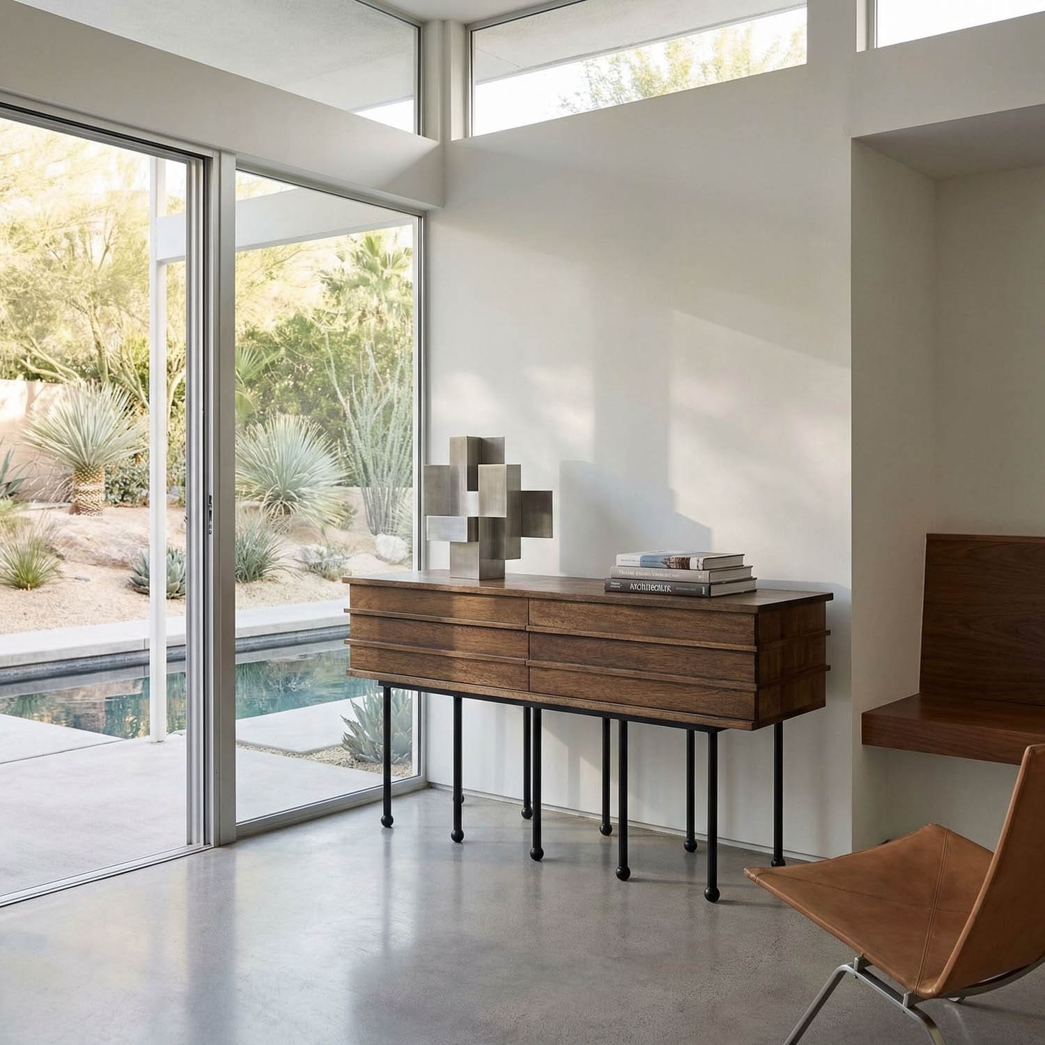 Oliver Console, Dark Walnut