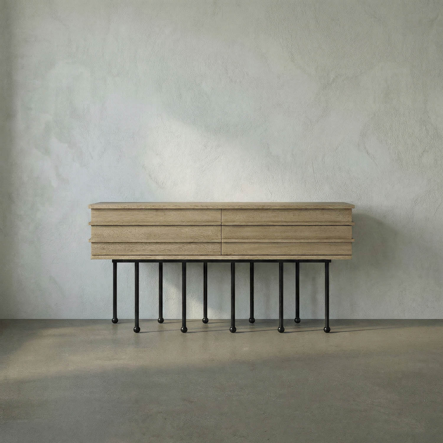Oliver Console, Washed Walnut