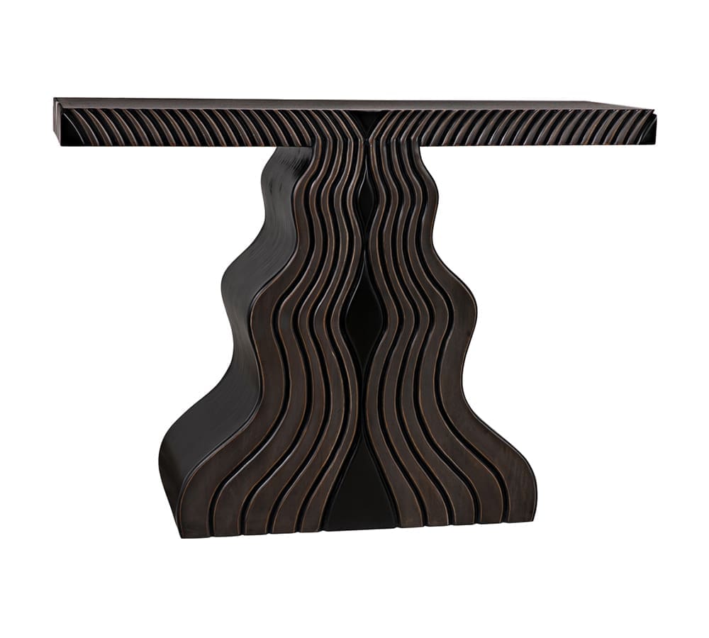 Ray Console, Pale in Pale w/ Light Brown Highlights — Noir Furniture