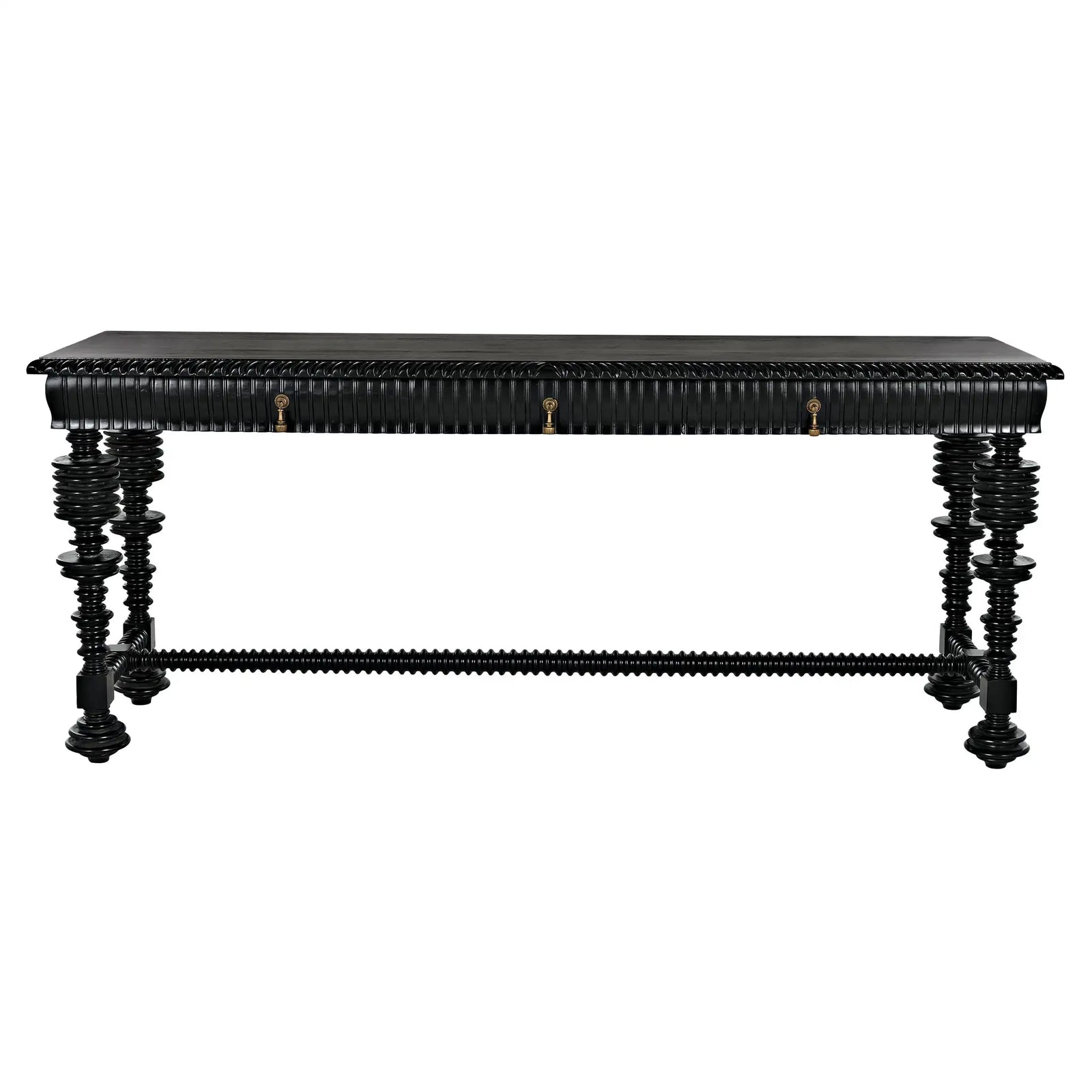 Portuguese Console, Hand Rubbed Black by Noir Furniture | Sutter & Vale