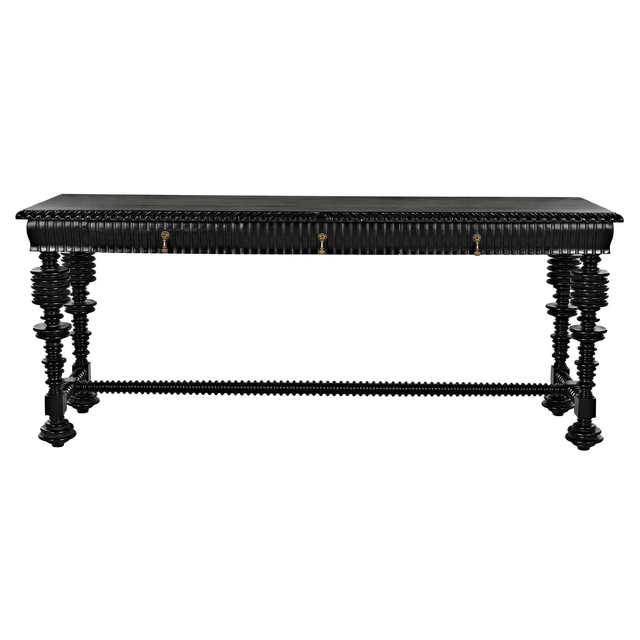 Portuguese Console, Hand Rubbed Black in Hand Rubbed Black — Noir Furniture