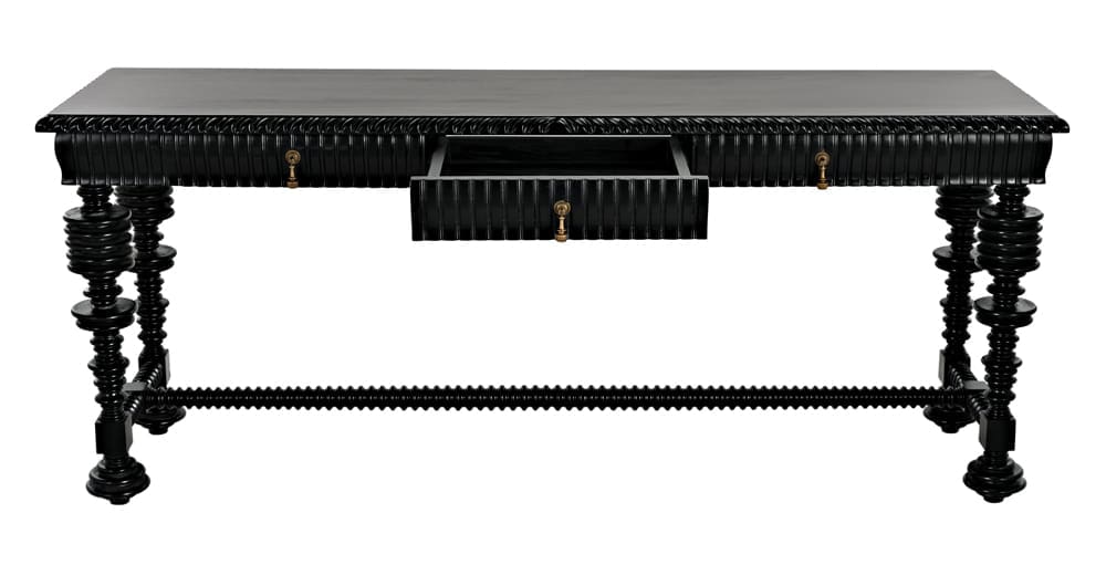 Portuguese Console, Hand Rubbed Black by Noir Furniture | Sutter & Vale