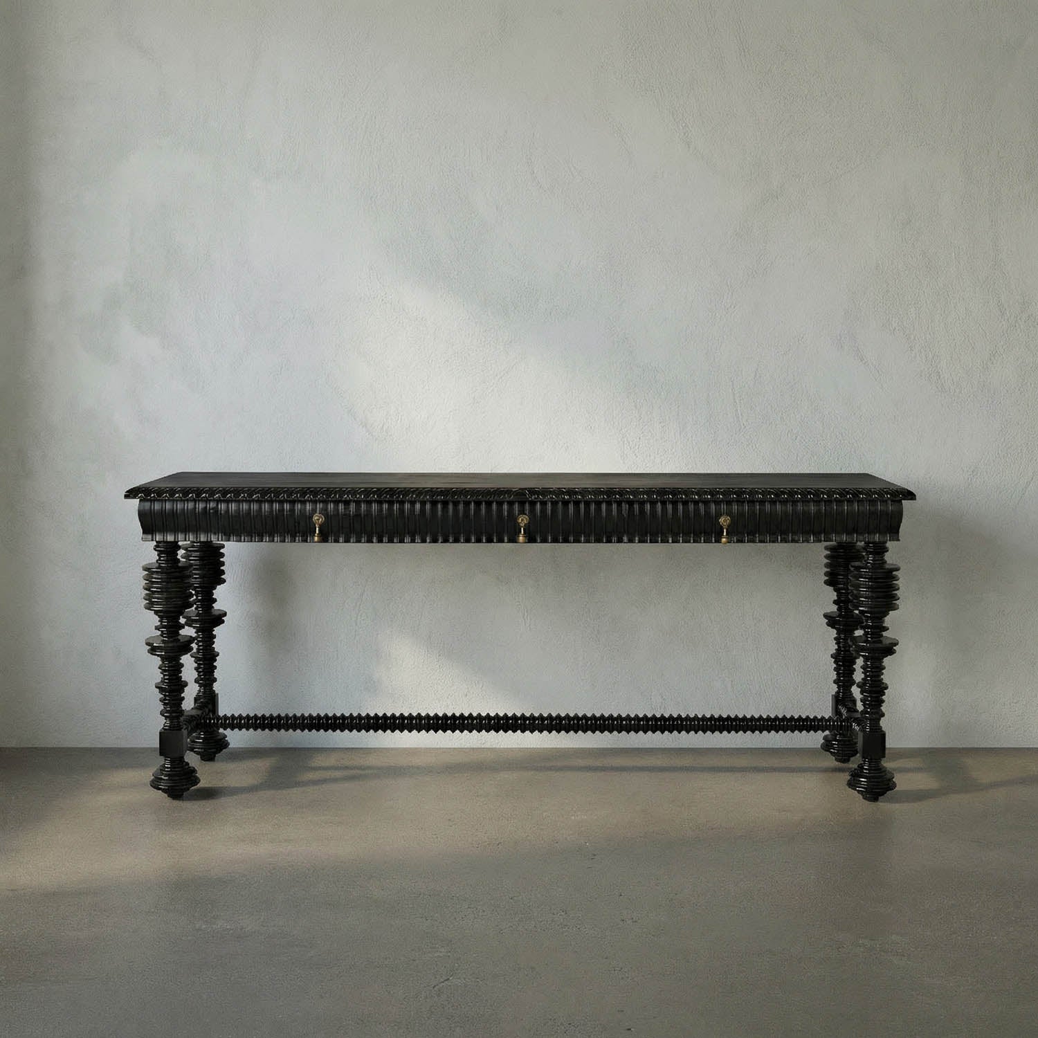 Portuguese Console, Hand Rubbed Black by Noir