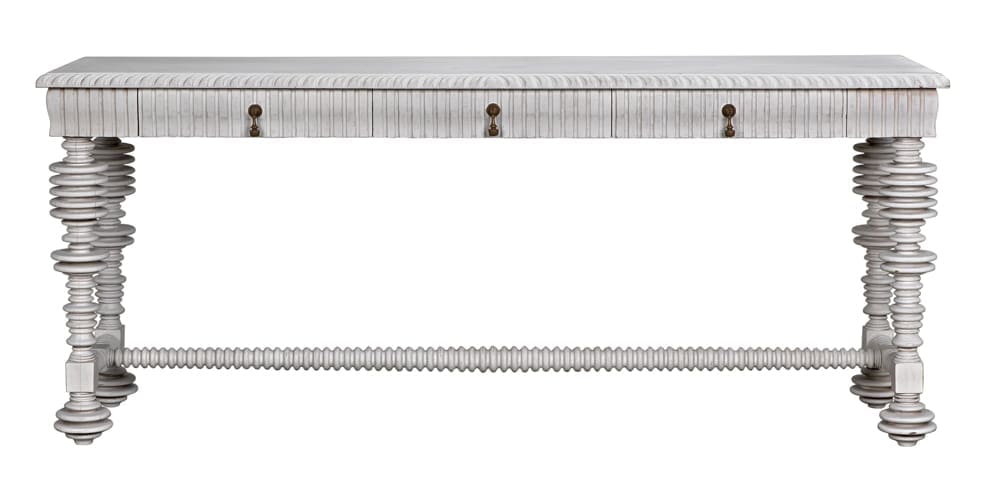 Portuguese Console, White Wash in White Wash — Noir Furniture