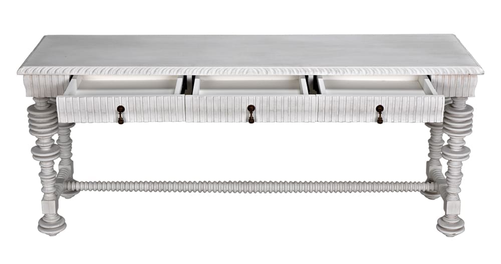 Portuguese Console, White Wash in White Wash — Noir Furniture