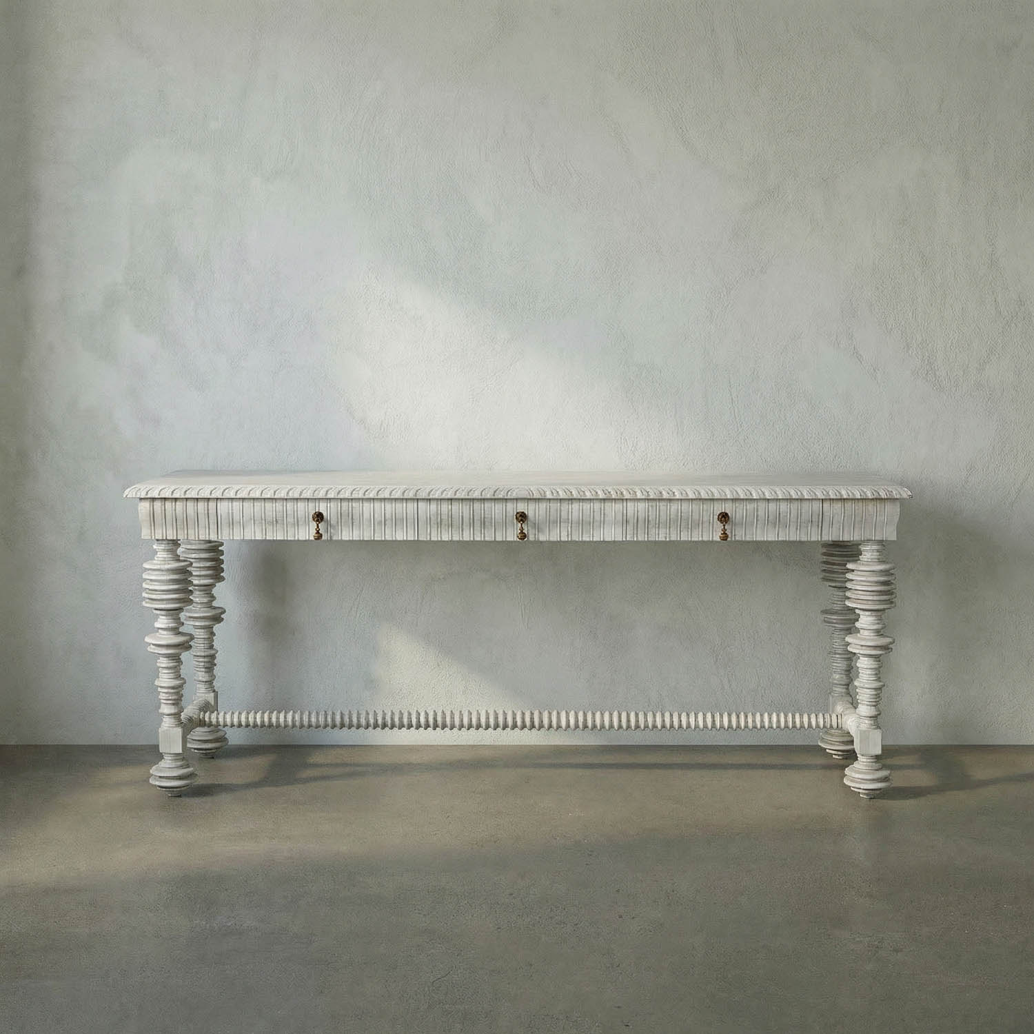 Portuguese Console, White Wash