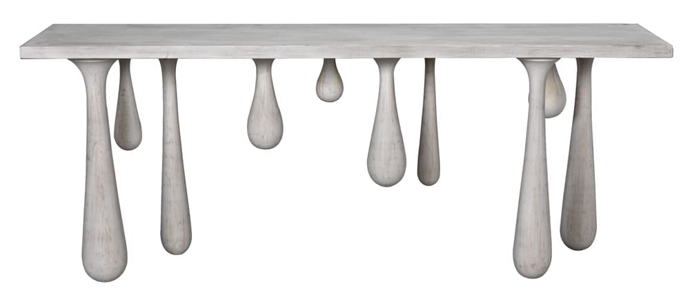 Drop Console, WH in White Wash — Noir Furniture