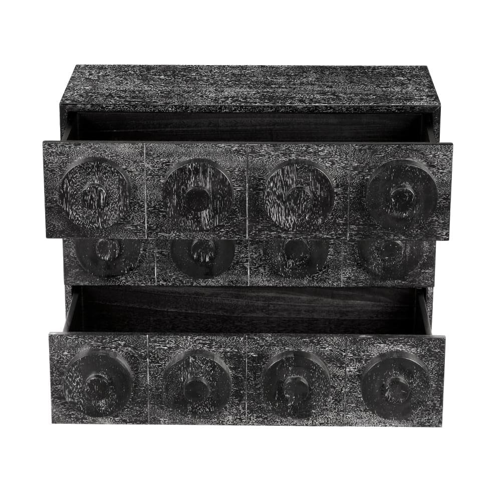 Lego Sideboard with 3 Drawers, Black Walnut