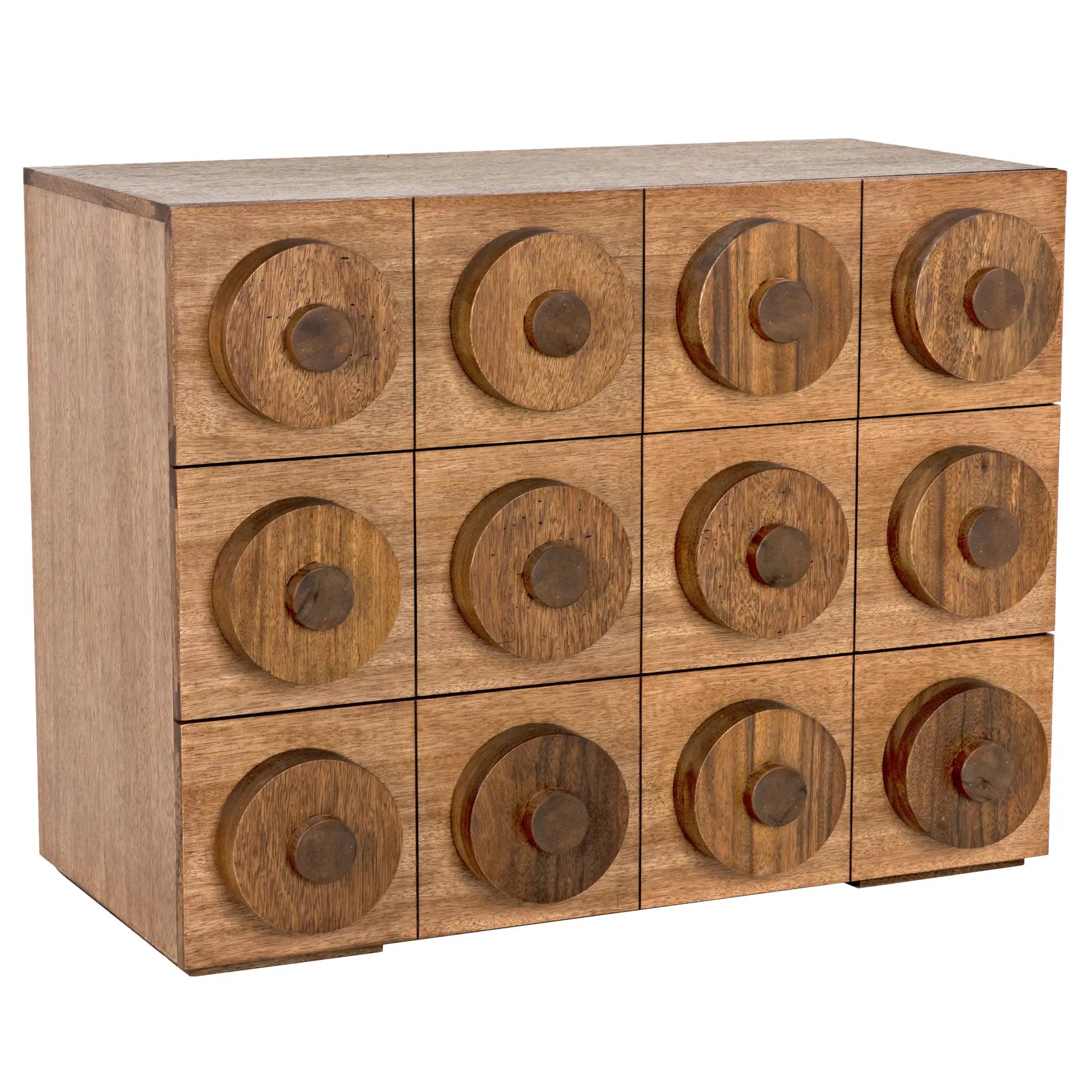 Lego Sideboard with 3 Drawers, Dark Walnut in Dark Walnut — Noir Furniture