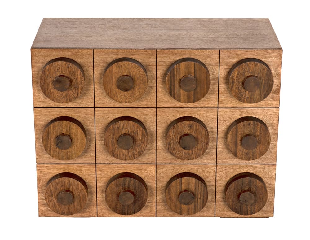 Lego Sideboard with 3 Drawers, Dark Walnut in Dark Walnut — Noir Furniture