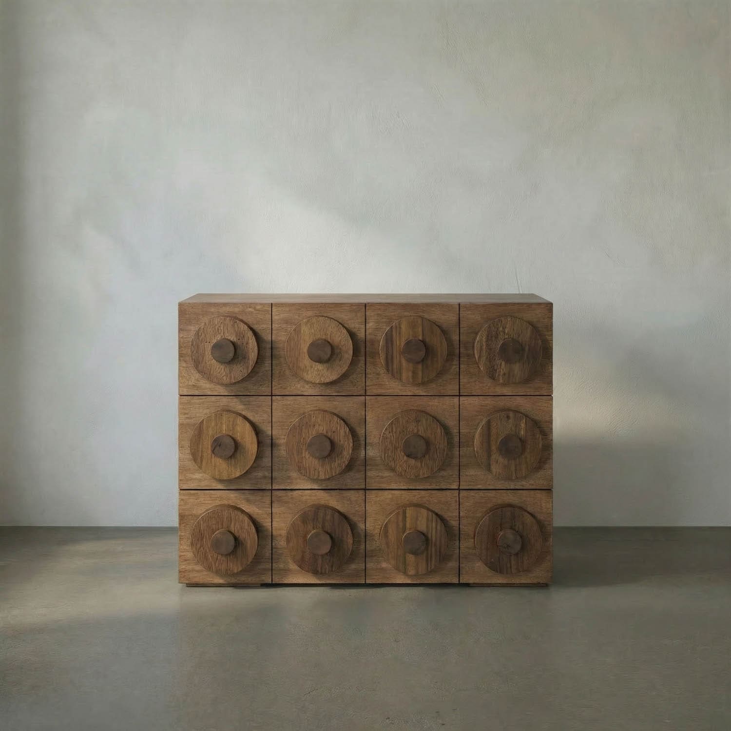 Lego Sideboard with 3 Drawers, Dark Walnut