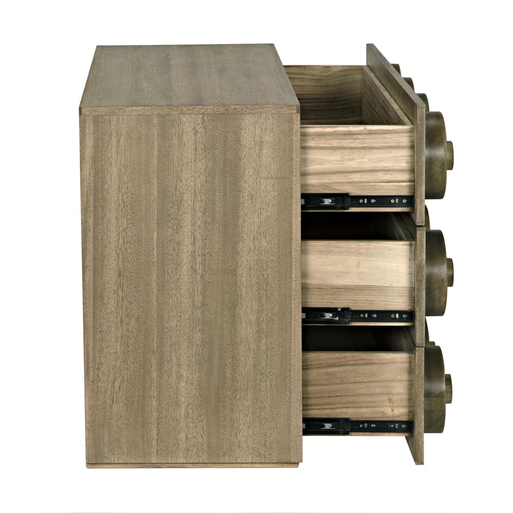 Lego Sideboard w/3 Drawers, WAW in Wash Walnut — Noir Furniture