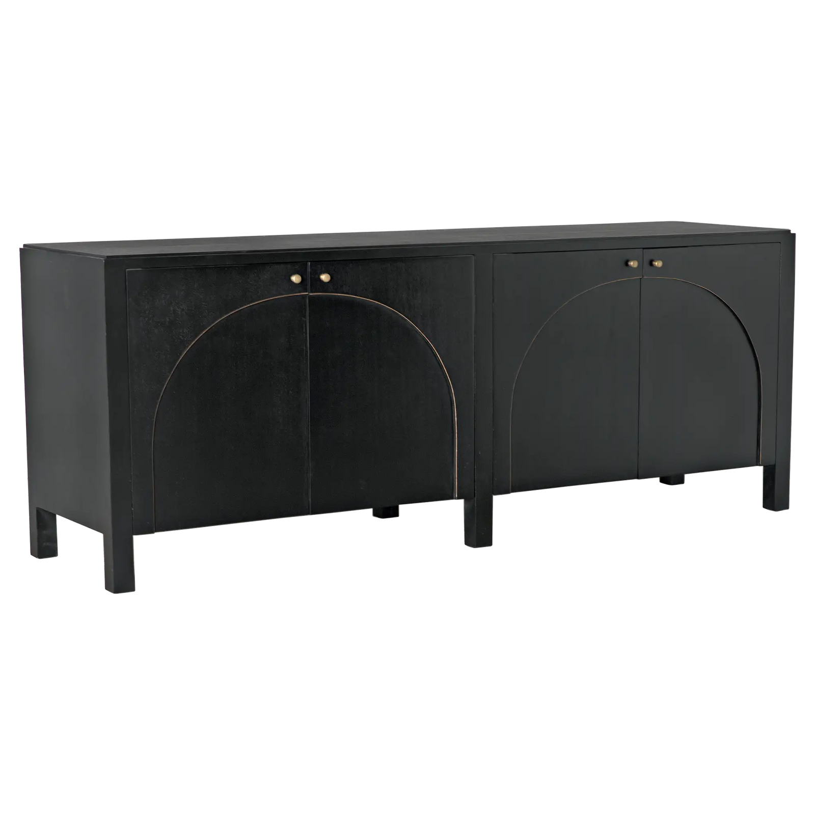 Weston Sideboard, Hand Rubbed Black with Light Brown Trim – Sideboards by Noir Furniture | Sutter & Vale
