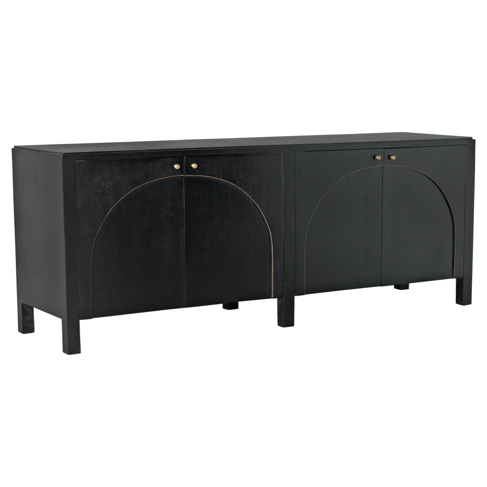 Weston Sideboard, Hand Rubbed Black with Light Brown Trim – Sideboards by Noir Furniture | Sutter & Vale