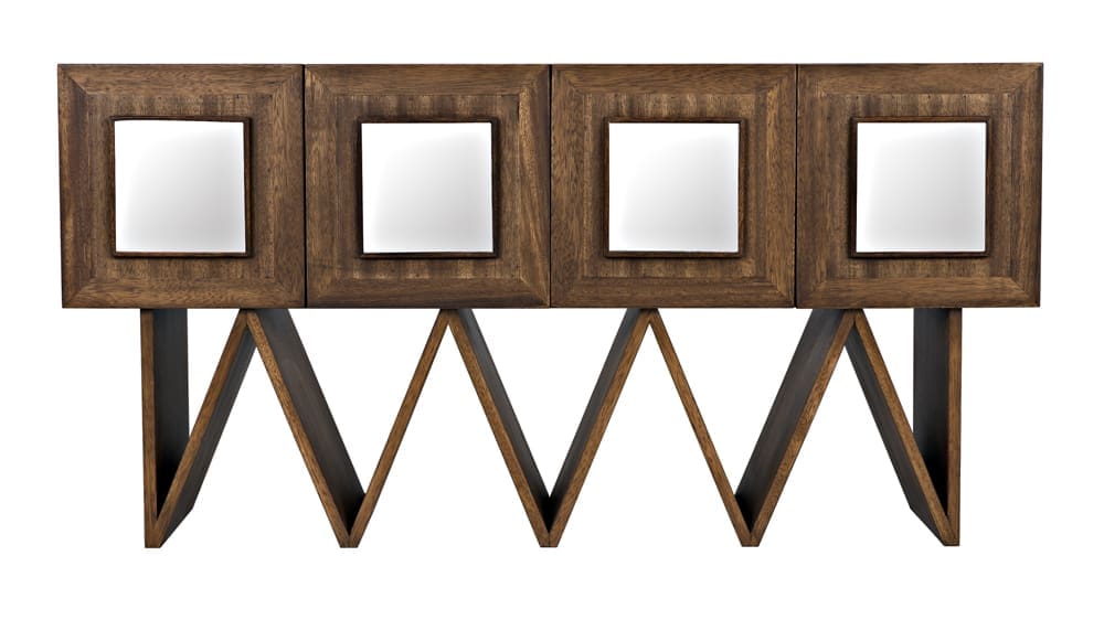 Jean-Michel Sideboard, Dark Walnut with Mirror in Dark Walnut — Noir Furniture