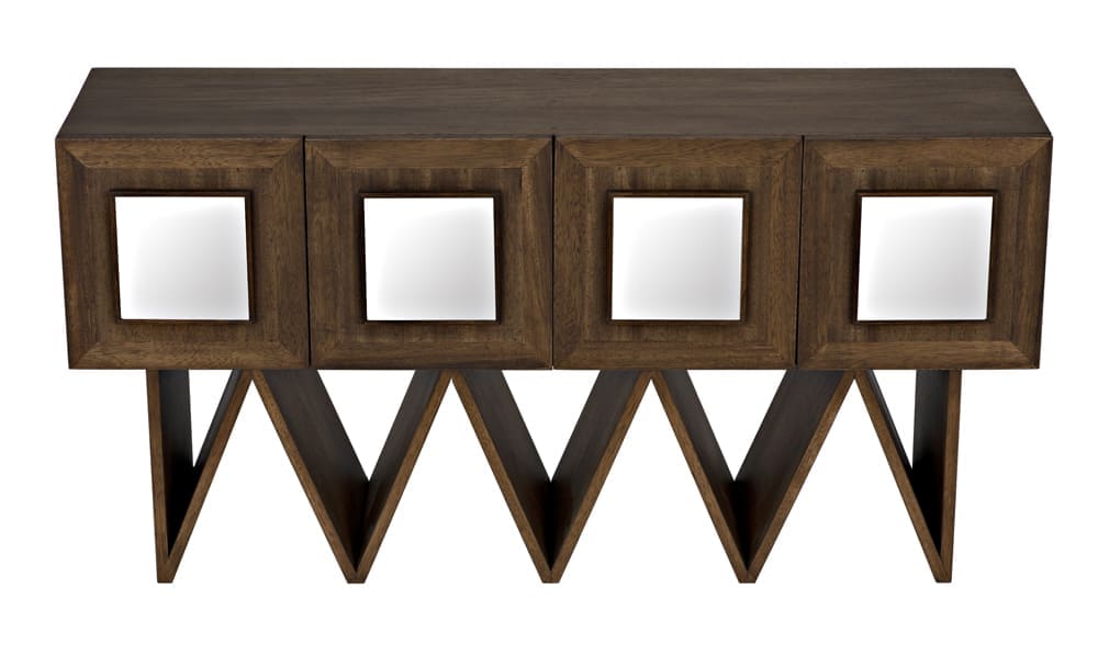 Jean-Michel Sideboard, Dark Walnut with Mirror in Dark Walnut — Noir Furniture