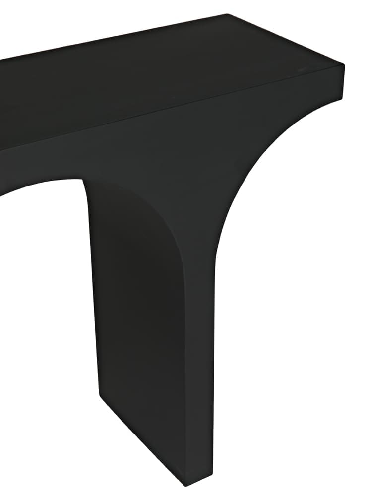 Maximus Console/Side Table, Black Iron in Matte Black — Noir Furniture