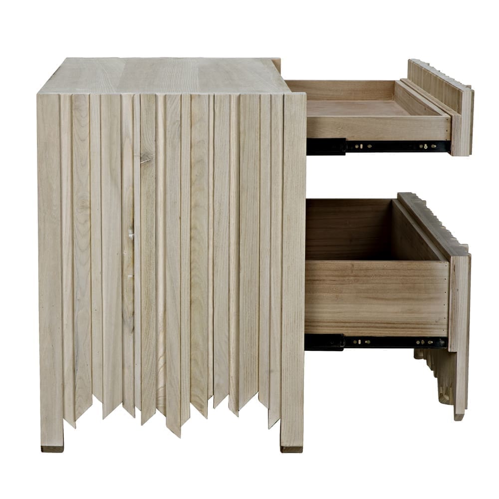 Desdemona 3 Drawer Chest, Bleached Elm