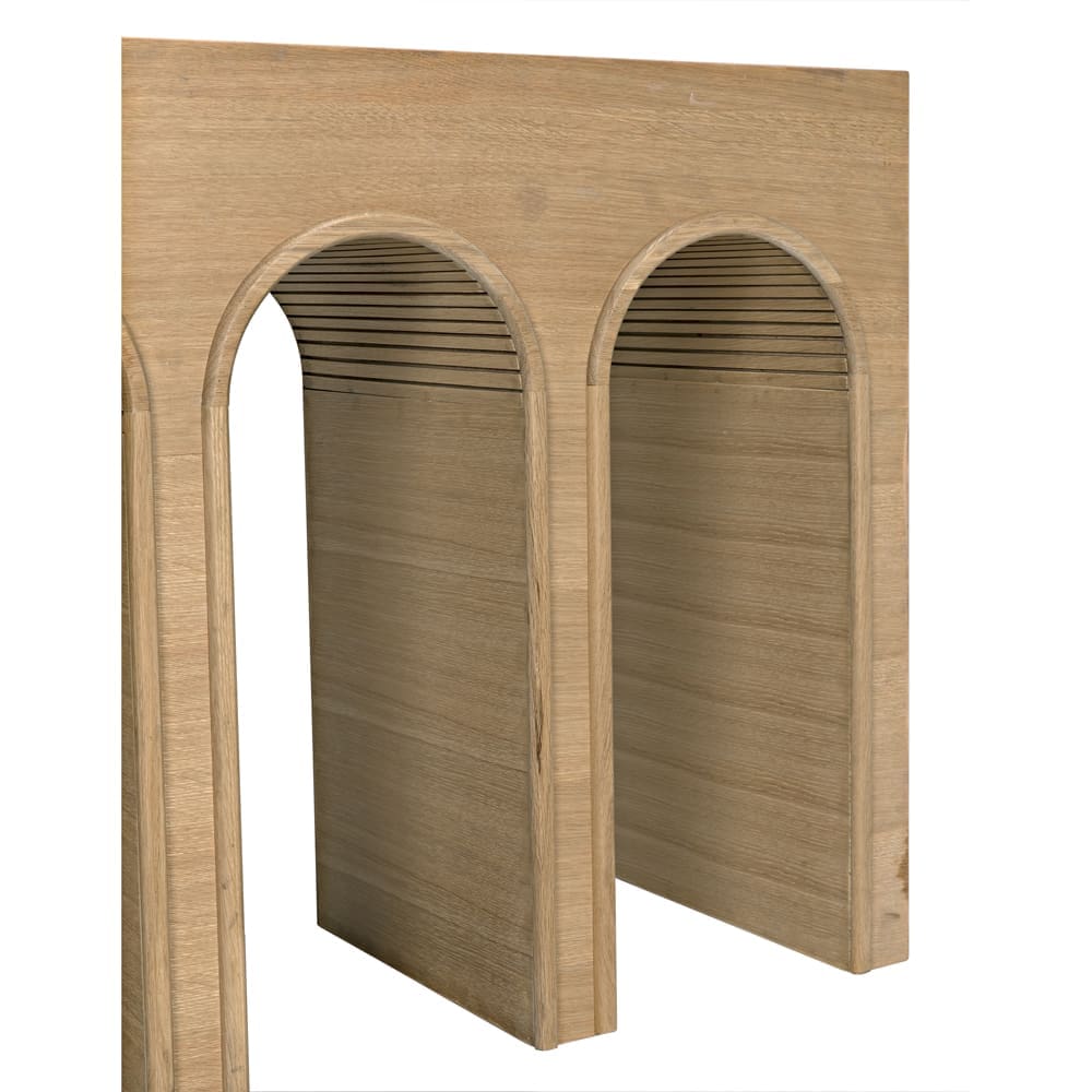 Enzo Console, White Oak in Clear Coat Flat — Noir Furniture