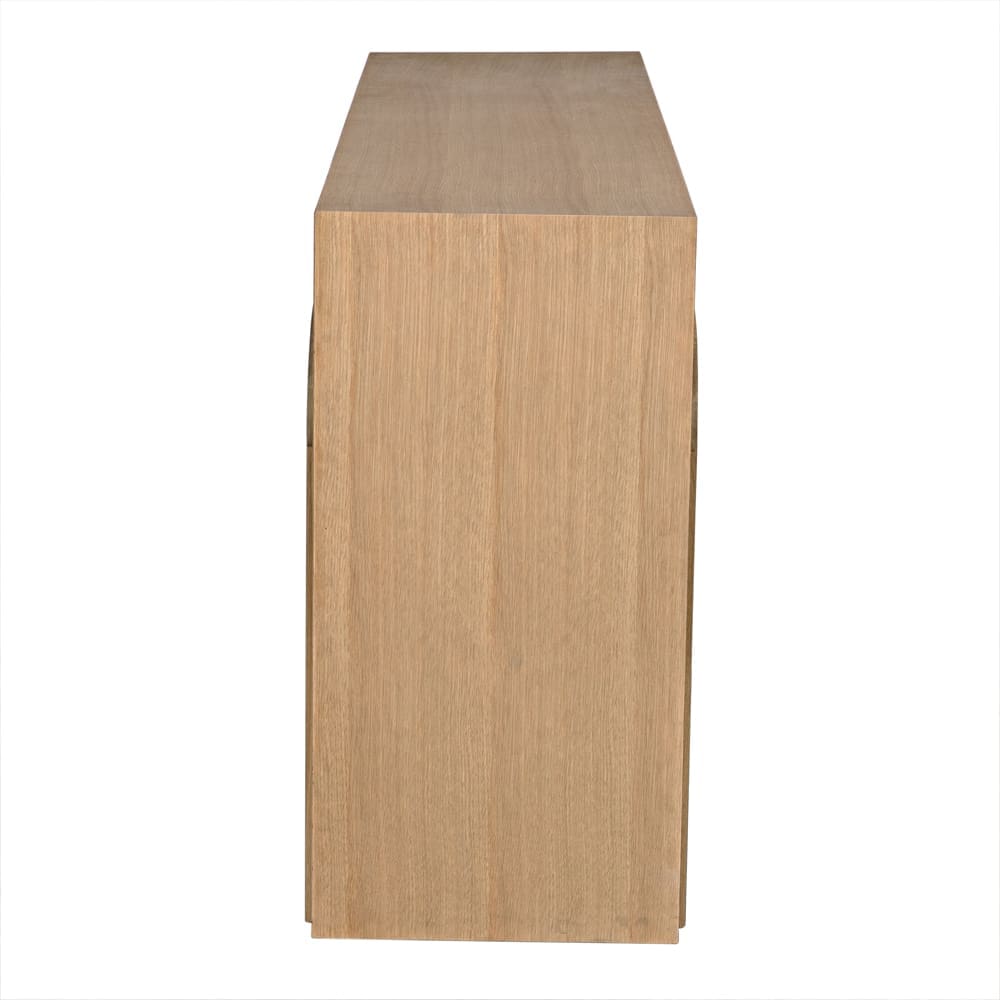 Enzo Console, White Oak in Clear Coat Flat — Noir Furniture