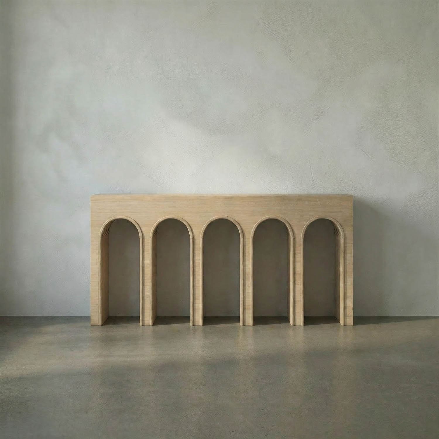 Enzo Console, White Oak