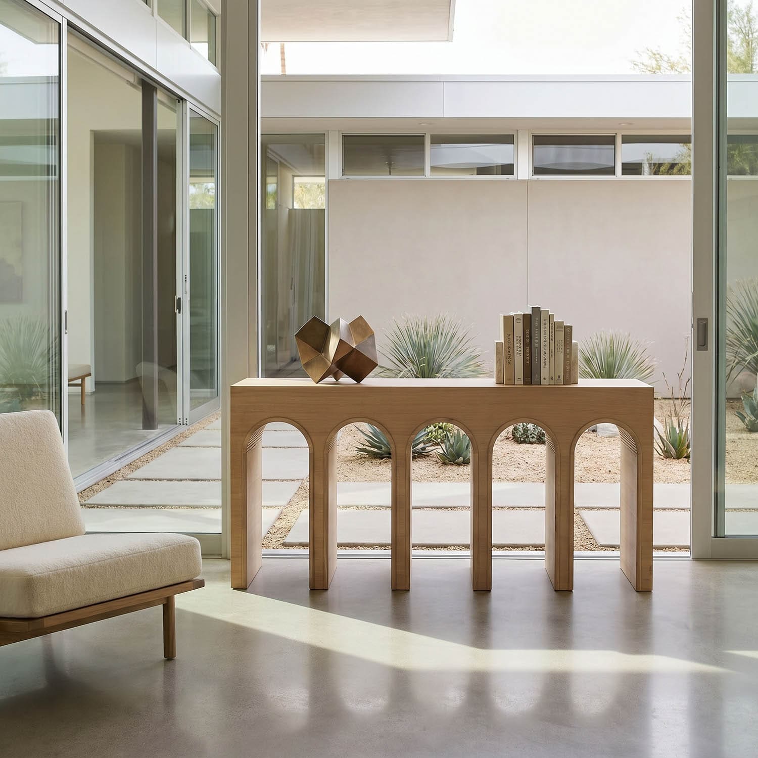 Enzo Console, White Oak
