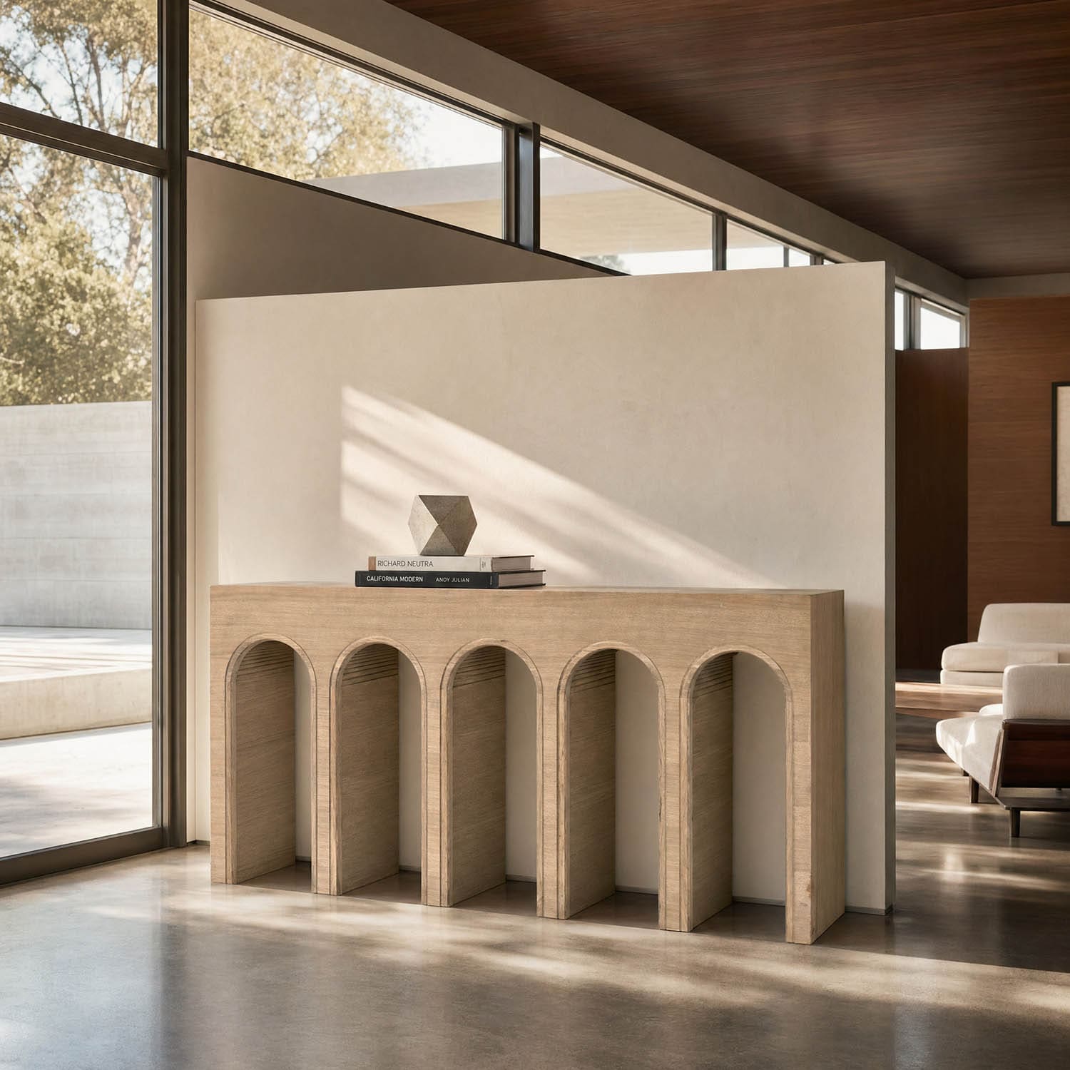 Enzo Console, White Oak