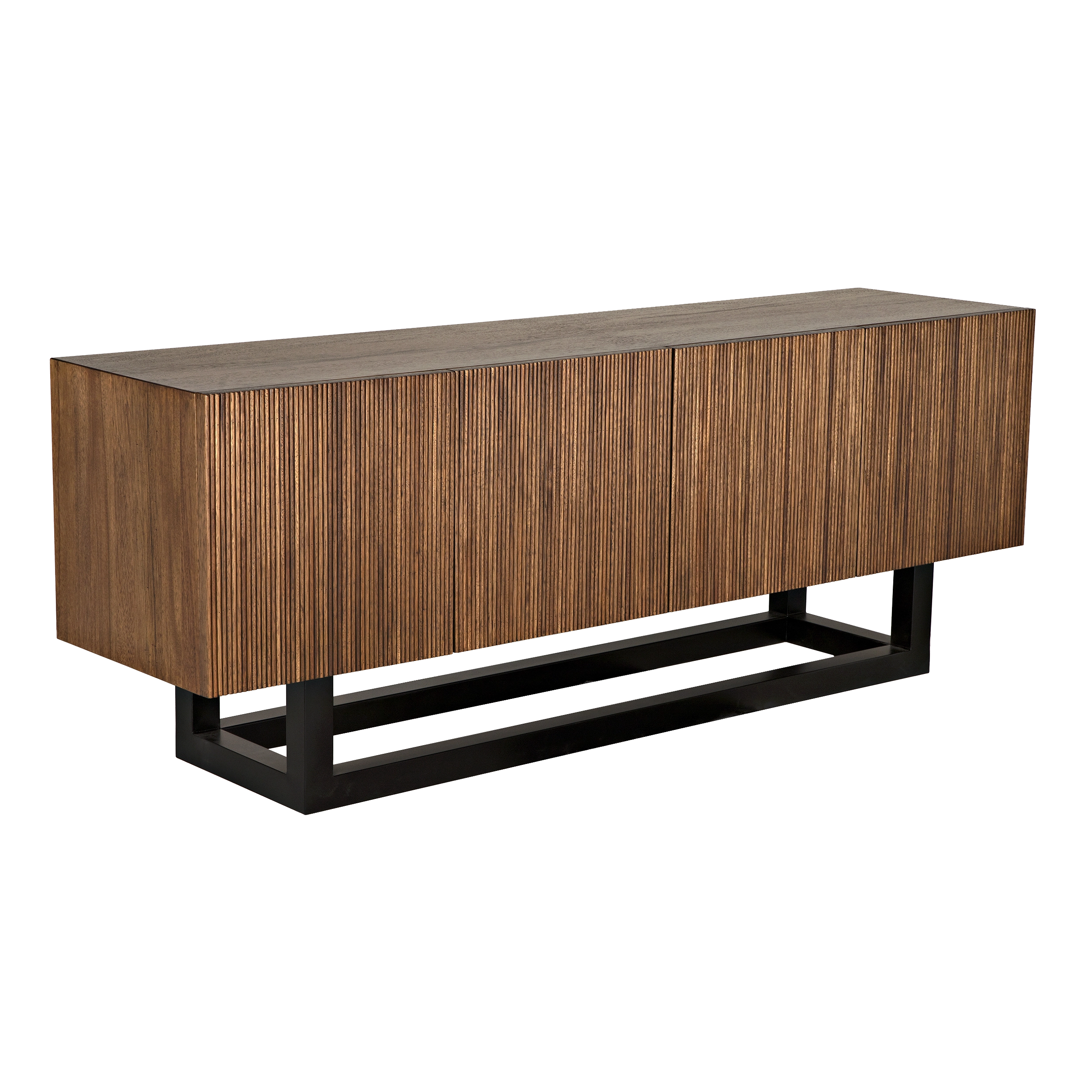 Thomson Sideboard in Dark Walnut with Matte Black — Noir Furniture
