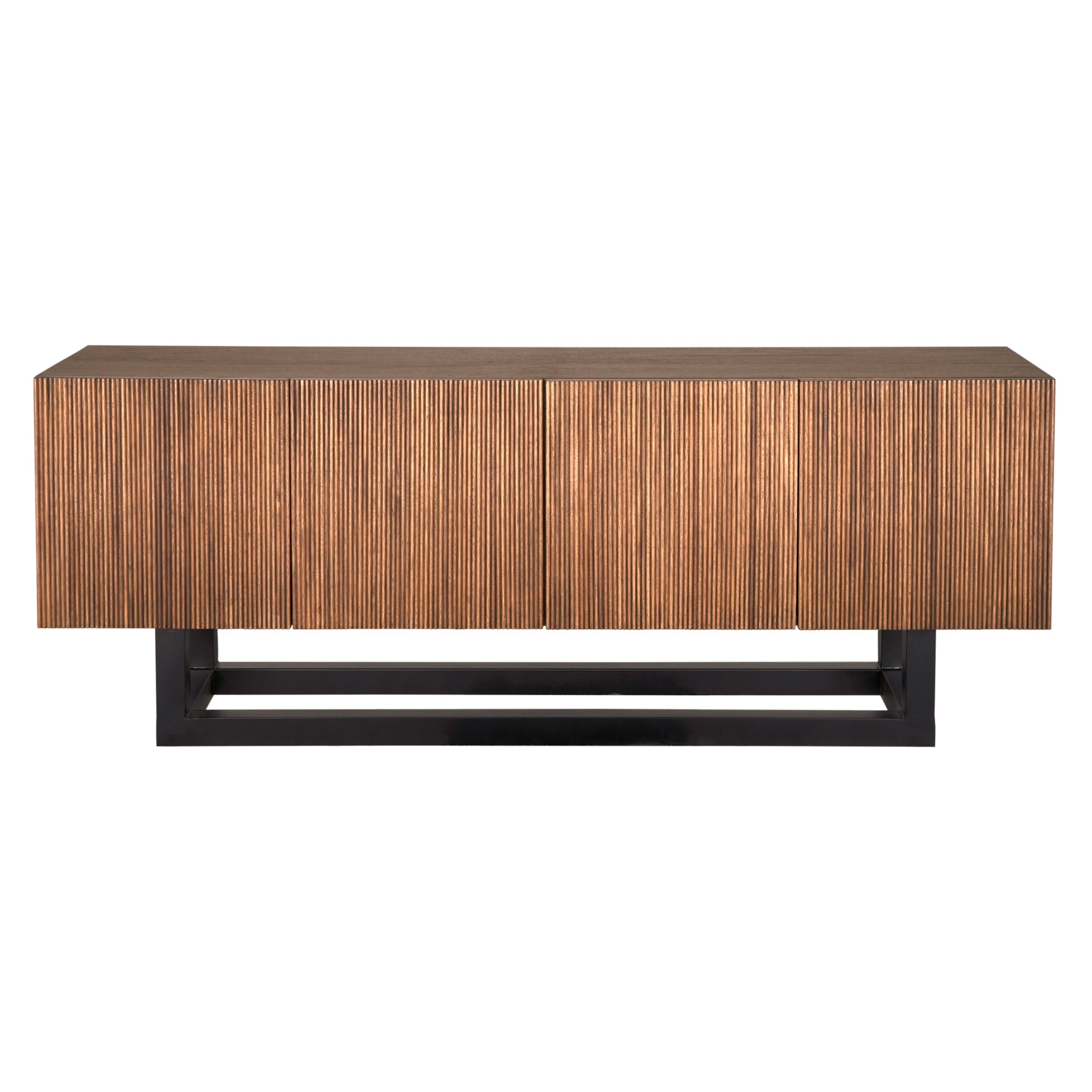 Thomson Sideboard in Dark Walnut with Matte Black — Noir Furniture
